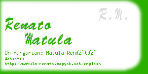 renato matula business card